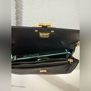Tory Burch Black Mini Bag with Gold Accents